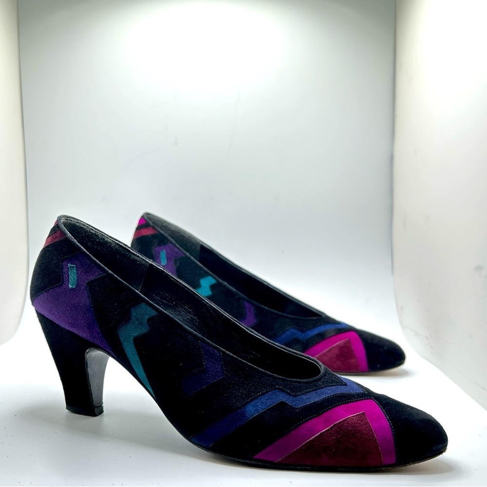 80s Colorful Designer Pumps, Stuart Weitzman for Mr Seymour 😍🤩❤️